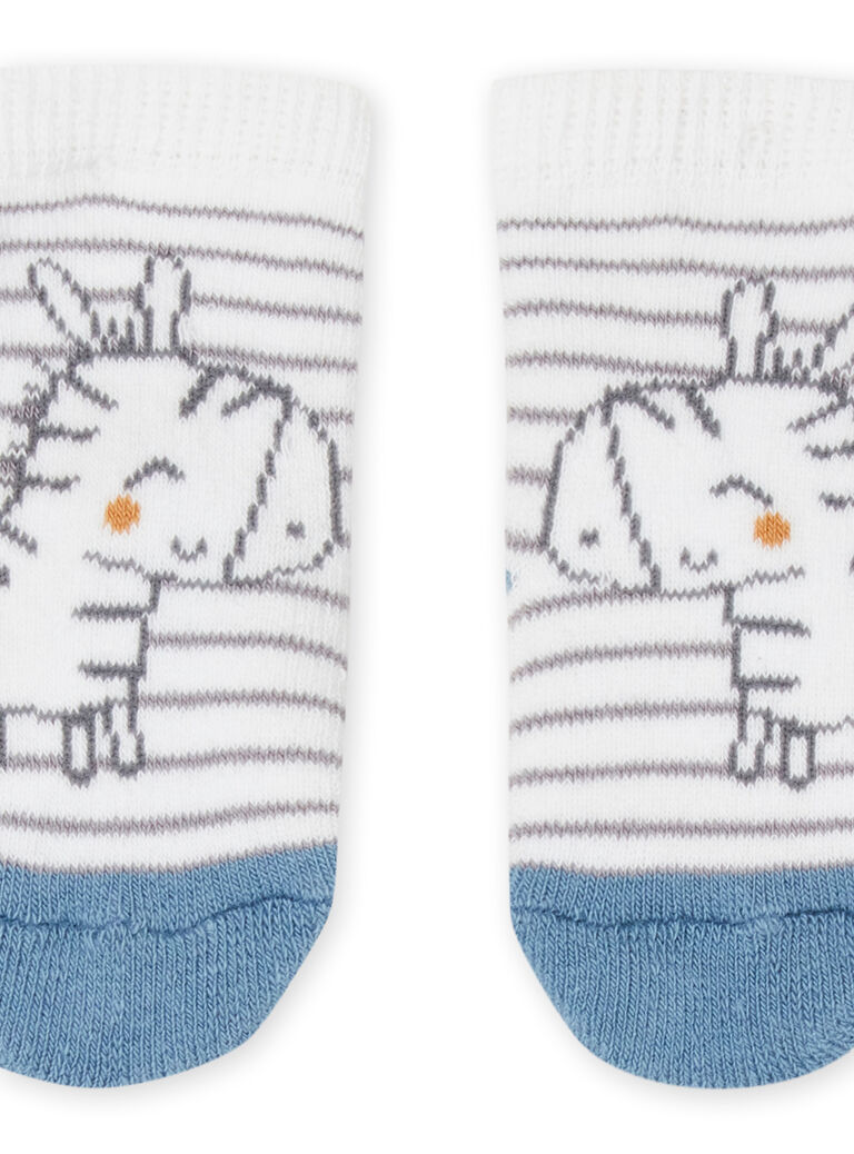 Chaussettes courtes blanches en bouclette