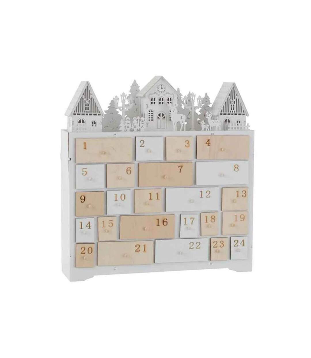 Paris Prix - Décoration Lumineuse Led armoire Maison 41cm Blanc