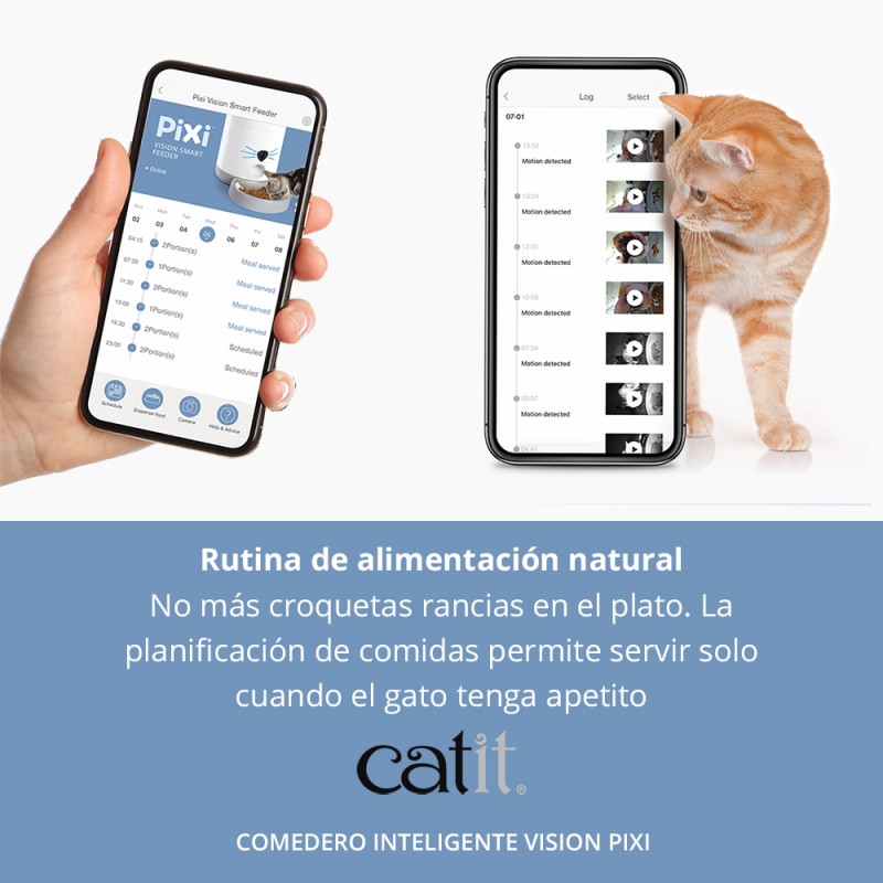 Alimentador inteligente para gatos Catit PIXI com câmera Vision.