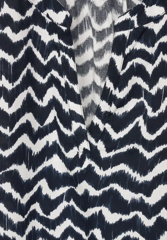 Shirtbluse mit Print - deep blue