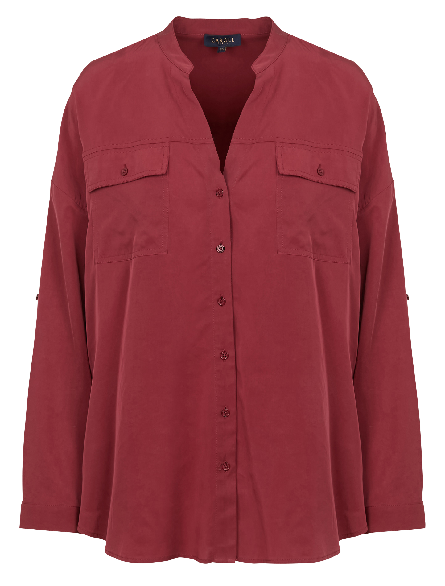 CESARE - Chemise col V| Rouge