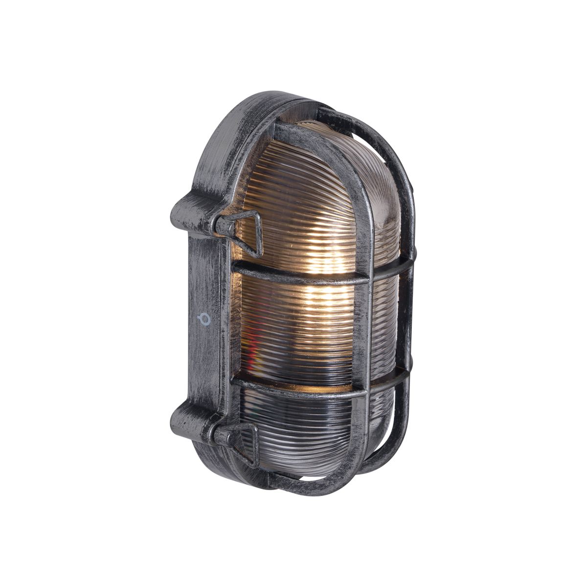 Buiten wandlamp zilver ovaal IP44 - Noutica