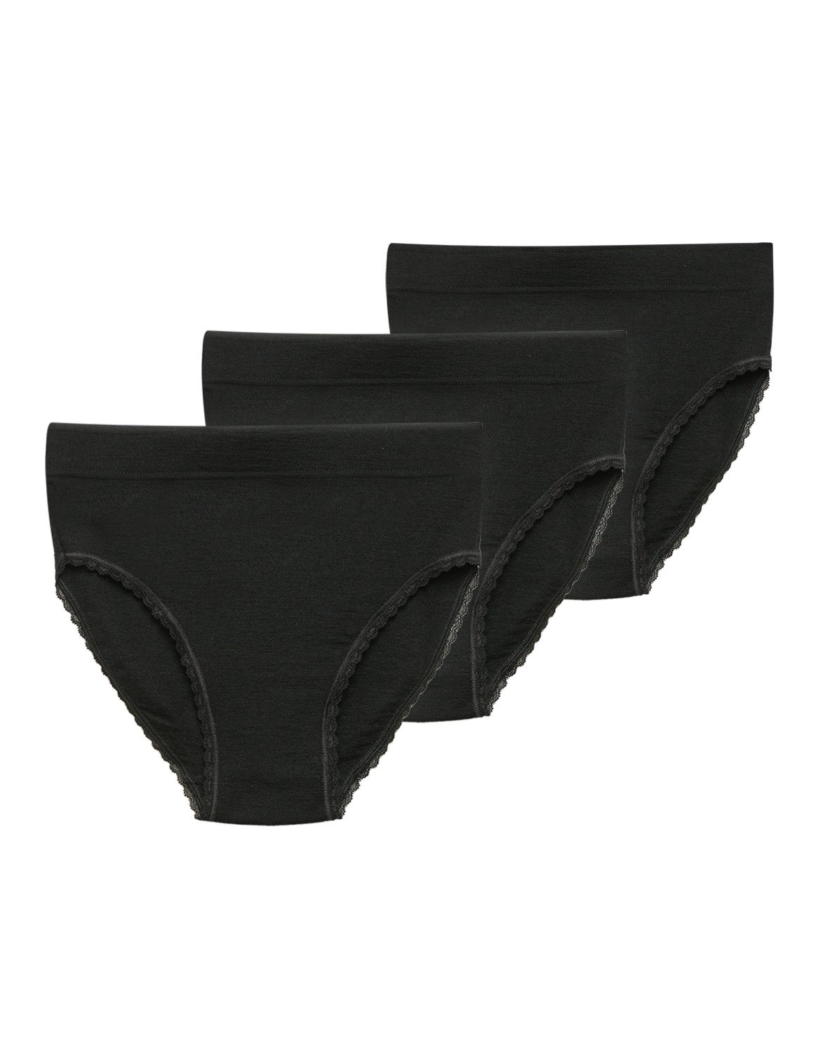 Slip met hoge taille van merinowol/zijde voor dames (3 stuks)