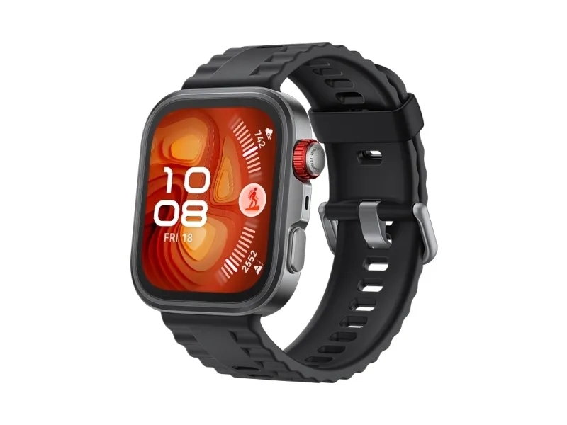 Huawei Watch Fit 4 Pro - Aluminiumslegering - smart ur med rem - fluoroelastomer - sort - håndledsstørrelse: 130-210 mm - display 1.82