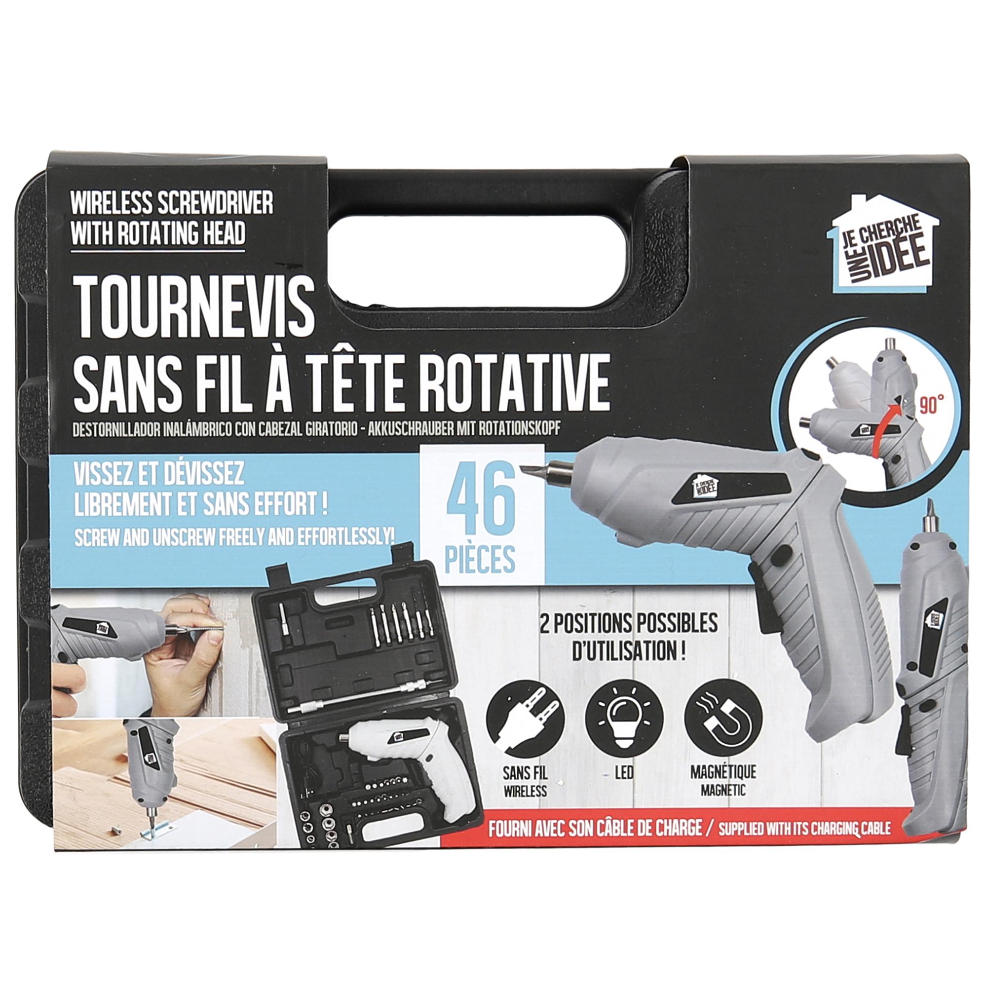 TOURNEVIS SANS FIL TETE ROTATIVE