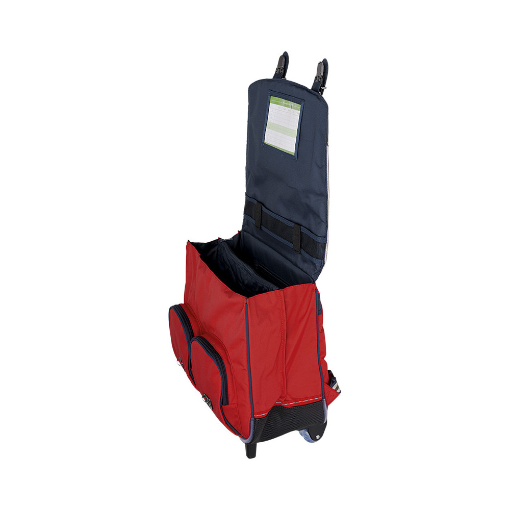 Cartable trolley Antonin rouge