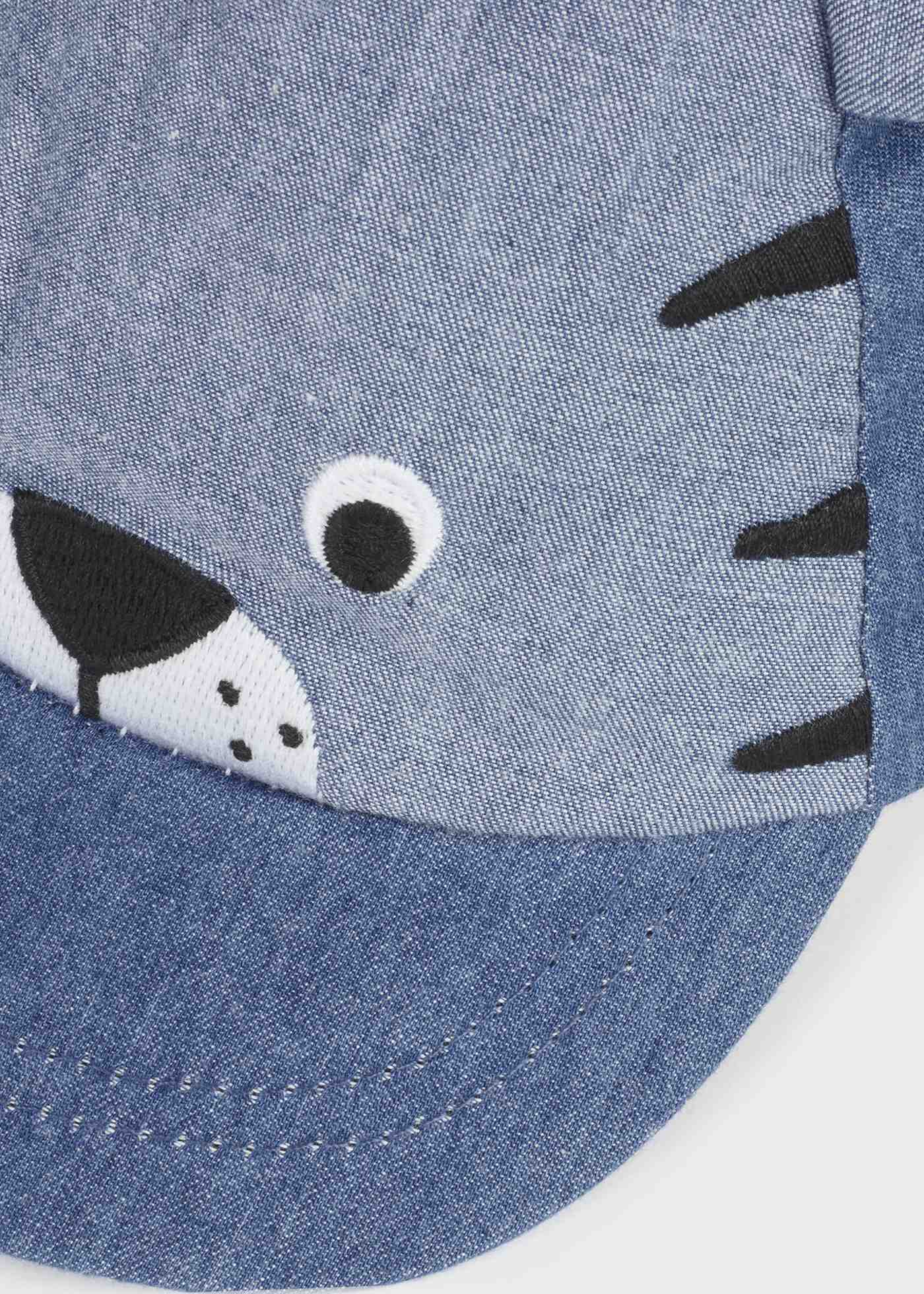 Touca de algodão estampada para recém-nascido