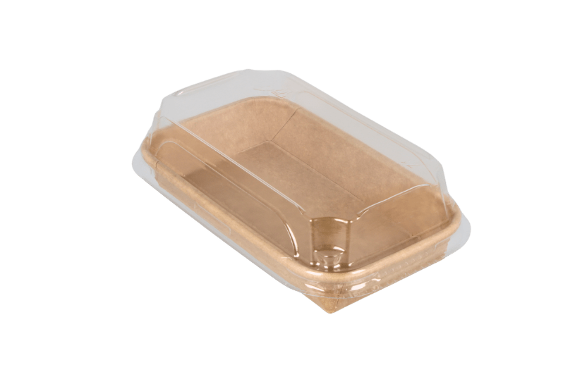 Sushi tray karton TA-01 + deksel 160x90x25 Kraft