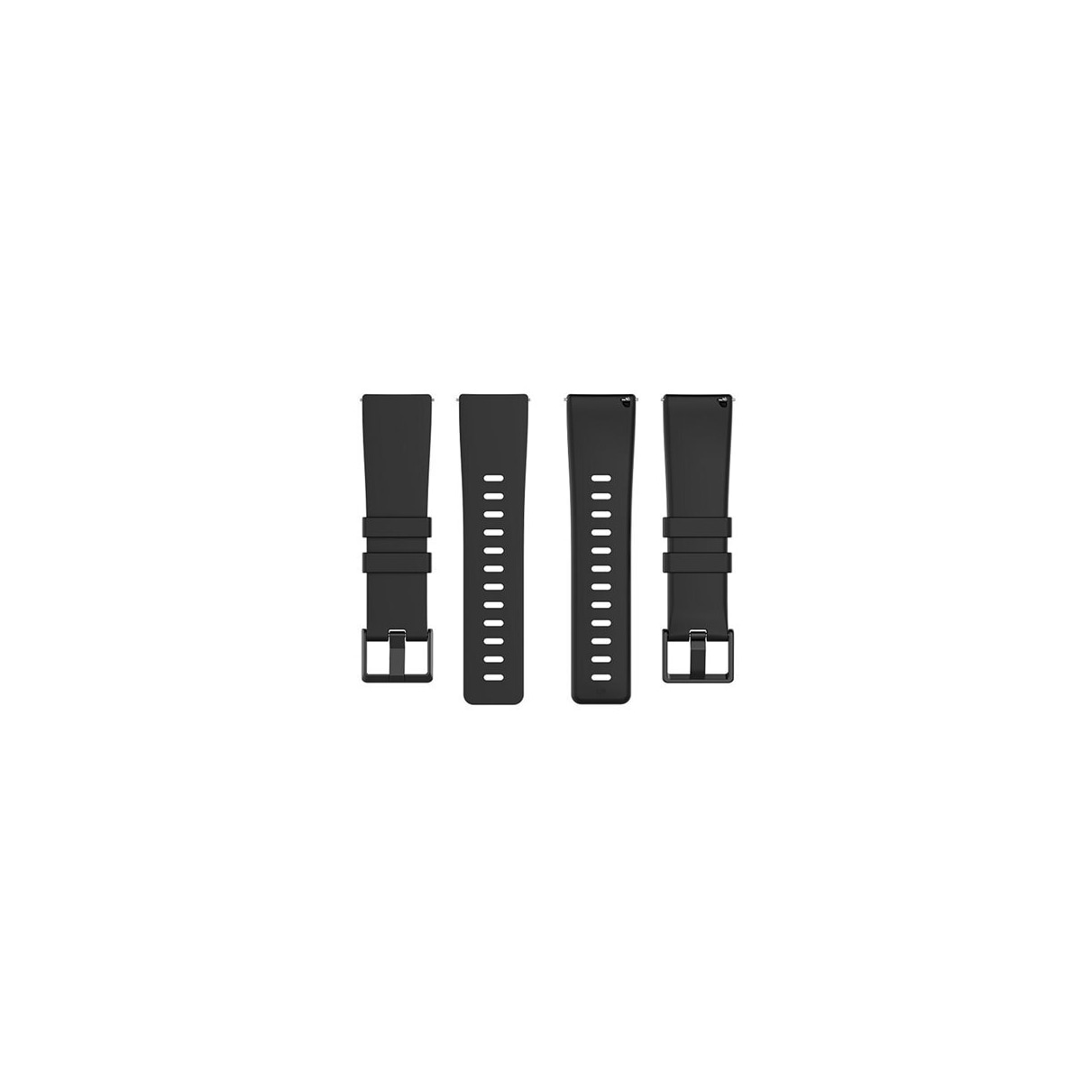 Svart Silikonbånd til Fitbit Versa / Versa 2/ Versa Lite L