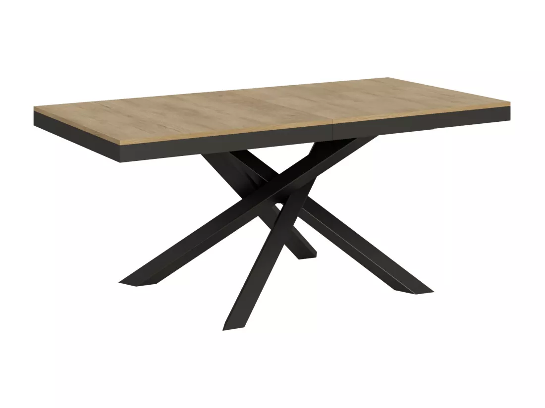 Table extensible 90x180/284 cm Volantis Evolution Chêne Nature cadre Anthracite