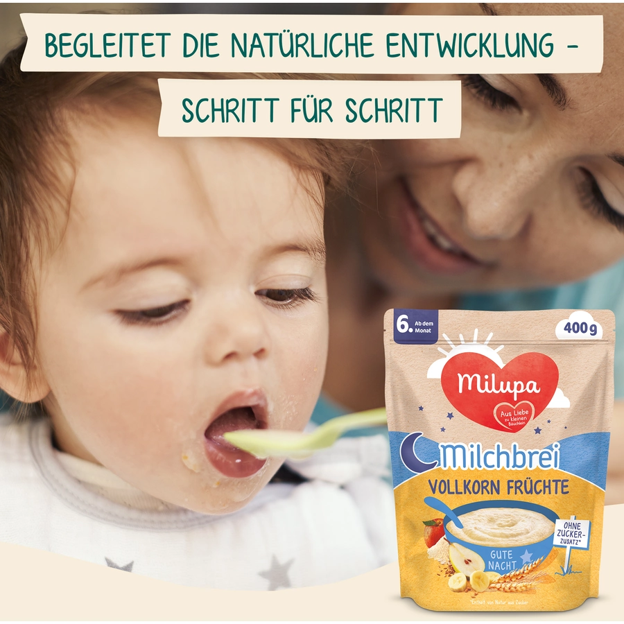 Milupa Milchbrei Vollkorn Früchte Gute Nacht 400 g ab dem 6. Monat