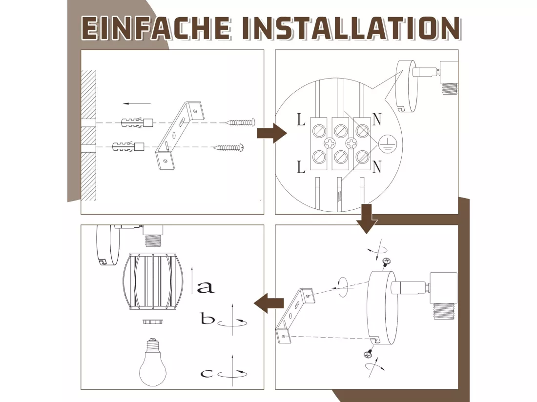 Spot De Plafond En Cristal Noir Vintage E14 Pour Couloir 350° Orientable Industriel Interchangeable