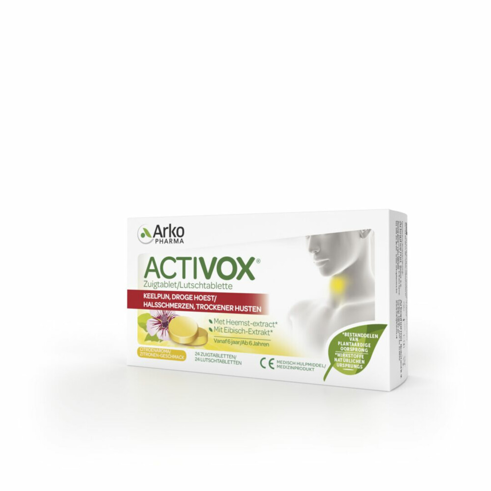 Arkopharma Activox Keelpijn En Droge Hoest24 zuigtabletten