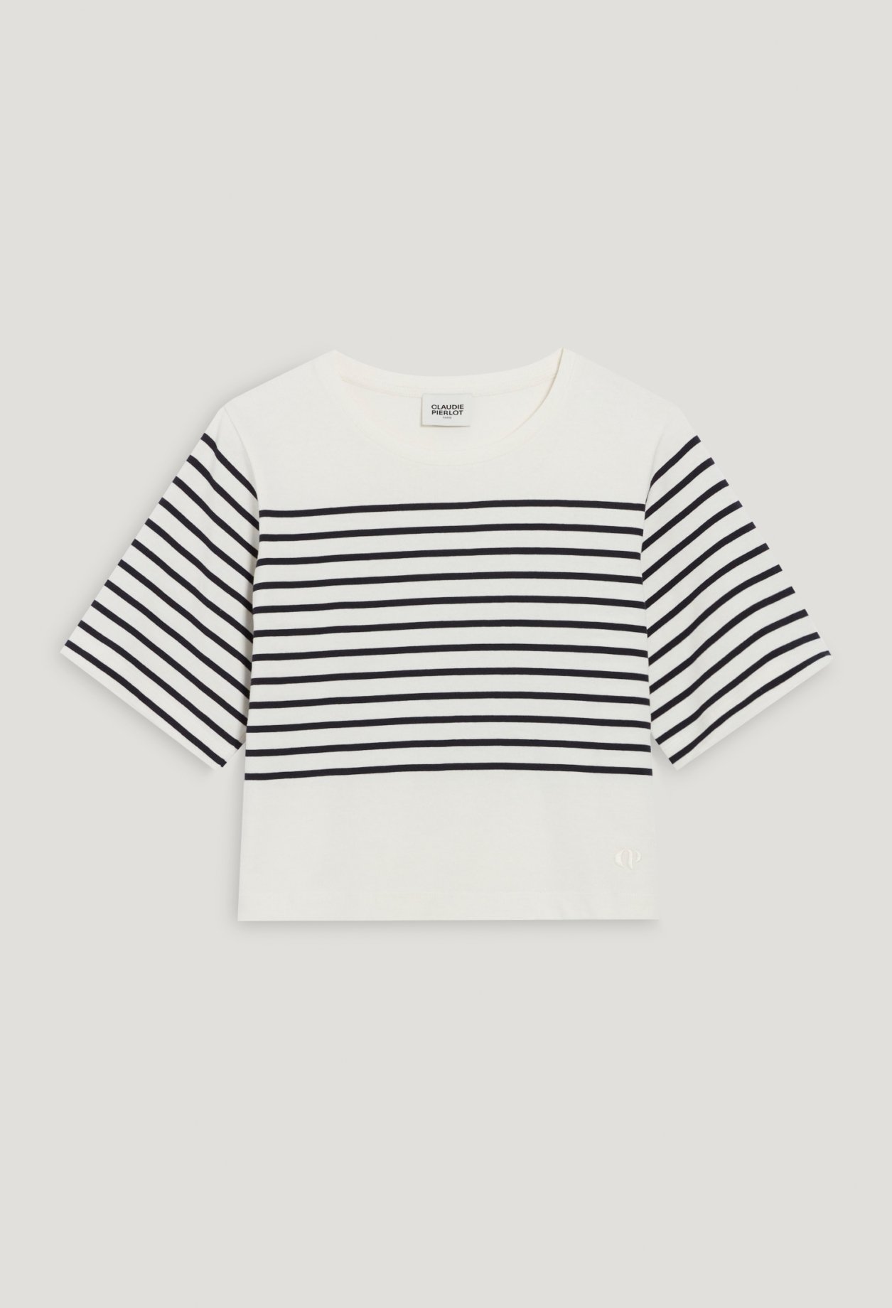 T-shirt rayures ecru