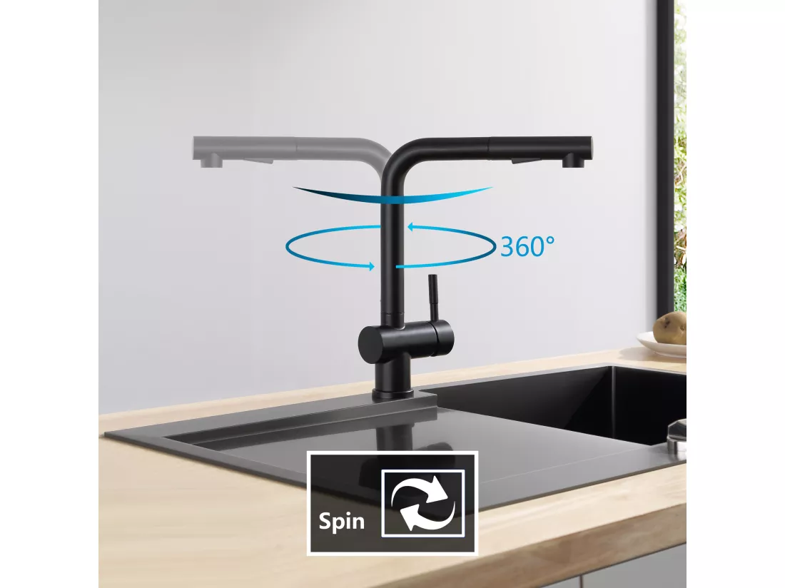 Cecipa max Robinets Cuisine avec Douchette Extractible Mitigeur d'évier de Cuisine 2 Modes de Pulvérisat + Distributeur de Savon de Cuisine Brossée