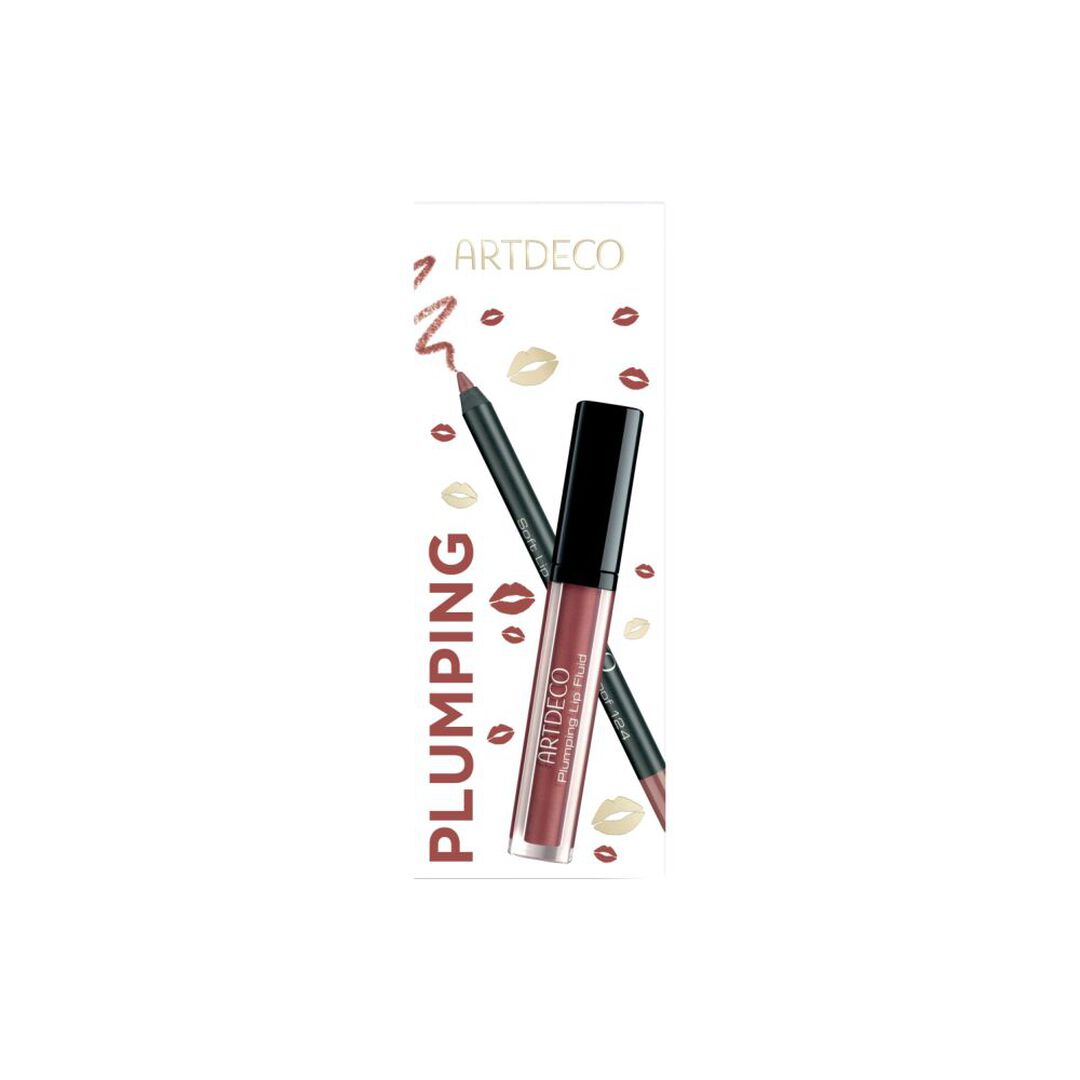 Set Plumping Lip Fluid (28-Goddess) & Soft Lip Liner Waterproof (124-Precise Rosewood) - 1un