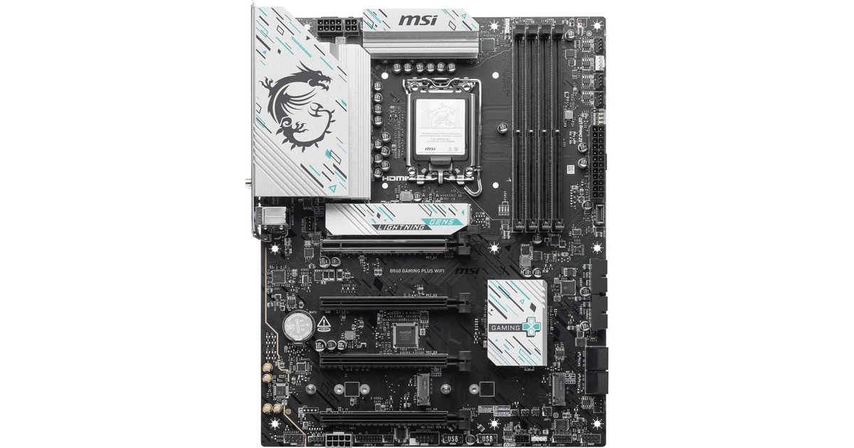 MSIB860 GAMING PLUS WIFI socket 1851 moederbord  (RAID, 5Gb-LAN, Wi-Fi 7, BT, Sound, ATX)