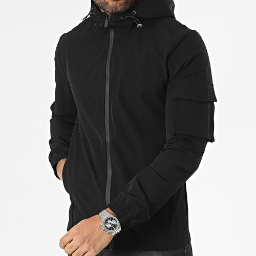 Veste Zippée Capuche Noir
