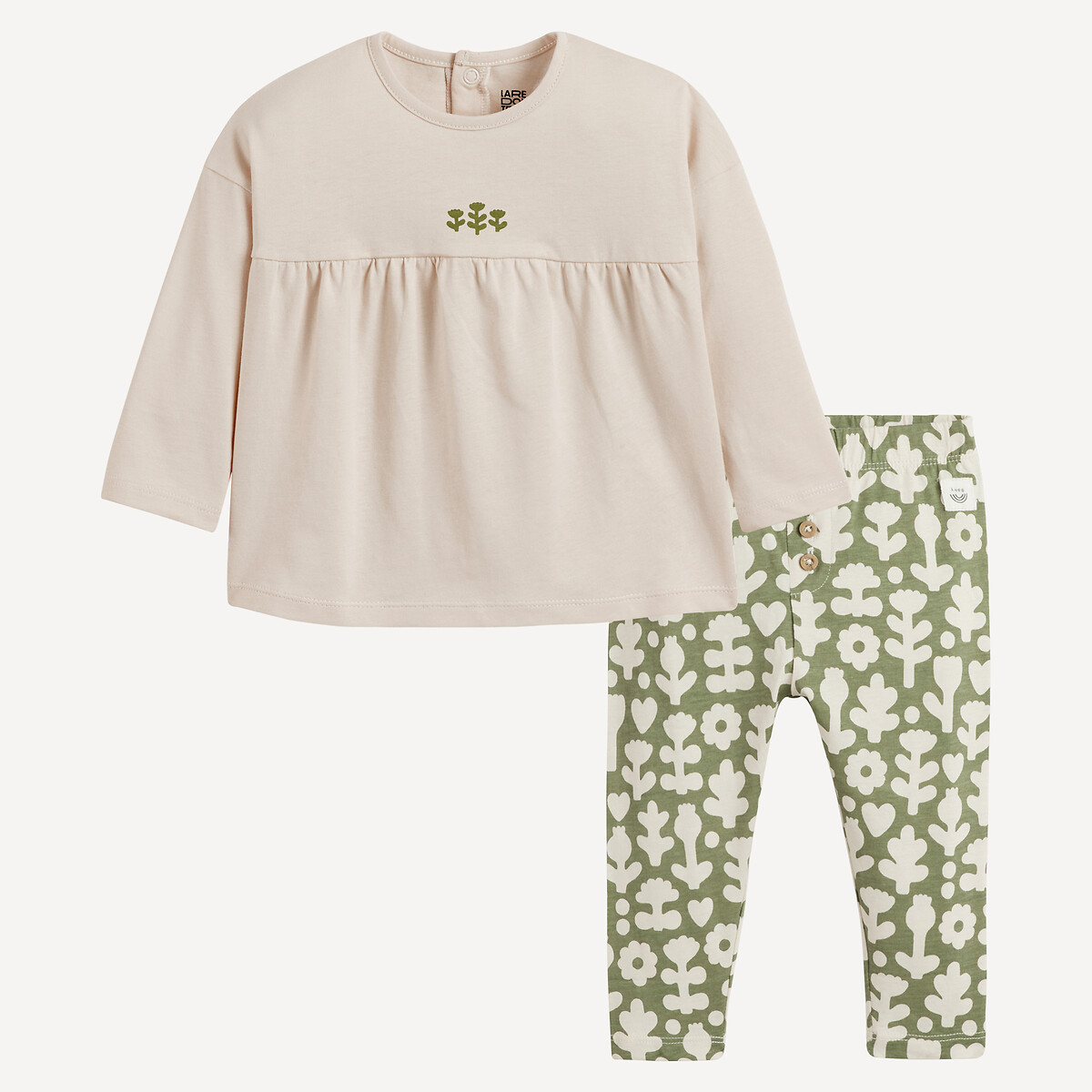 COLEÇÃO LA REDOUTE<br>Conjunto de 2 peças, camiseta e leggings