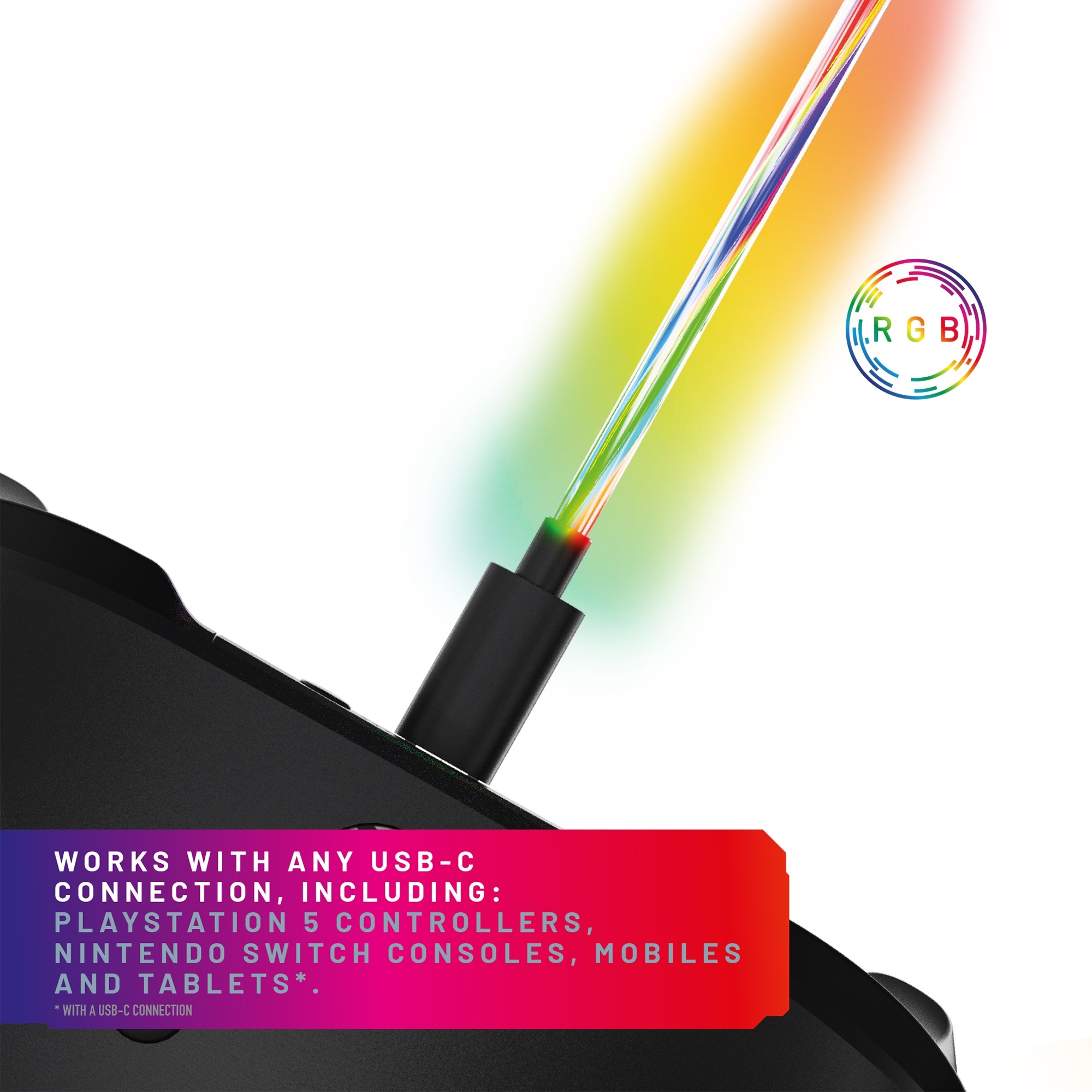 Stealth USB-Kabel »USB-C Ladekabel (2x 2m) mit LED Beleuchtung« USB Typ C 200 cm Beleuchtung