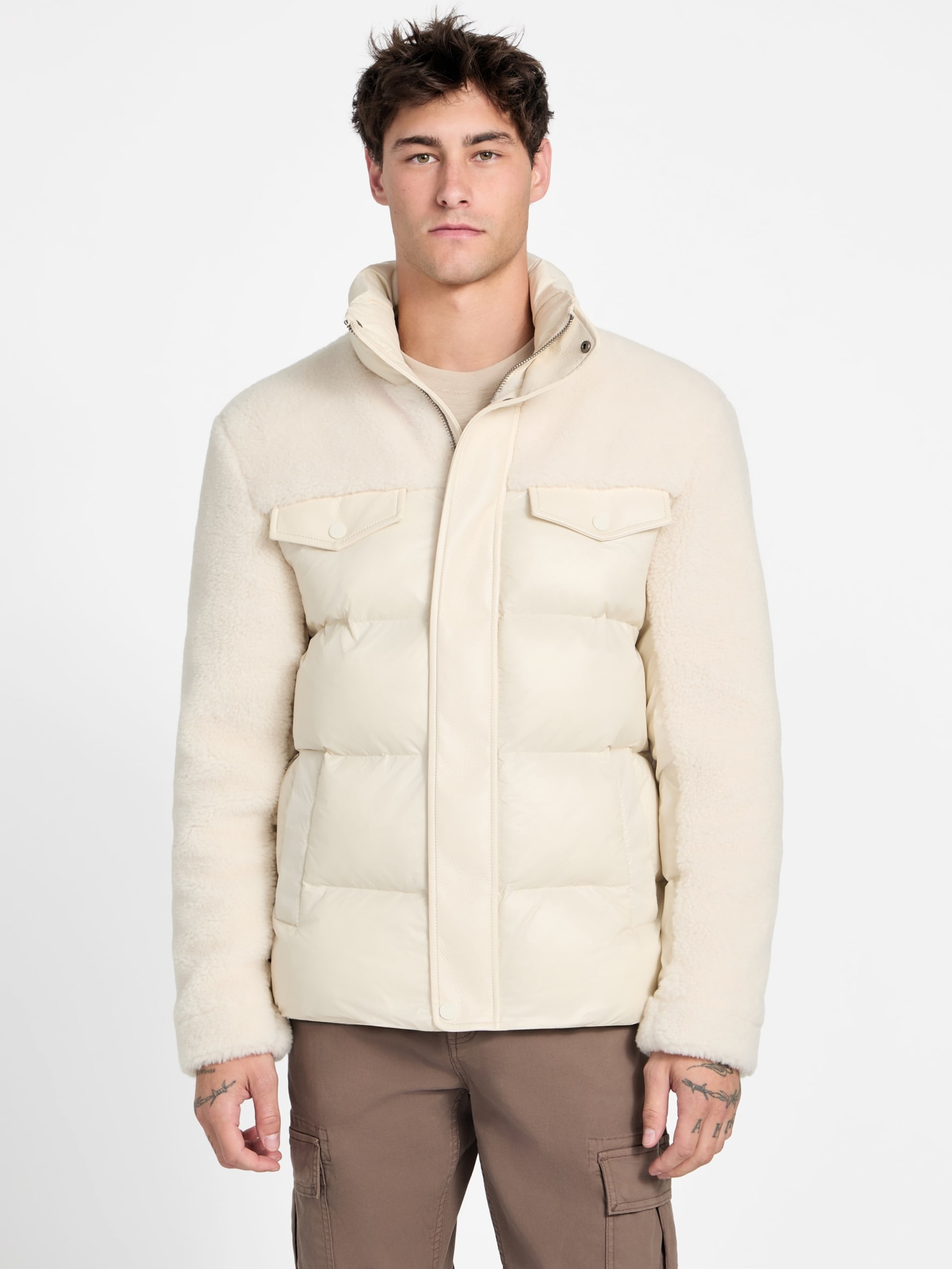 Jaqueta Mix Puffa Shearling