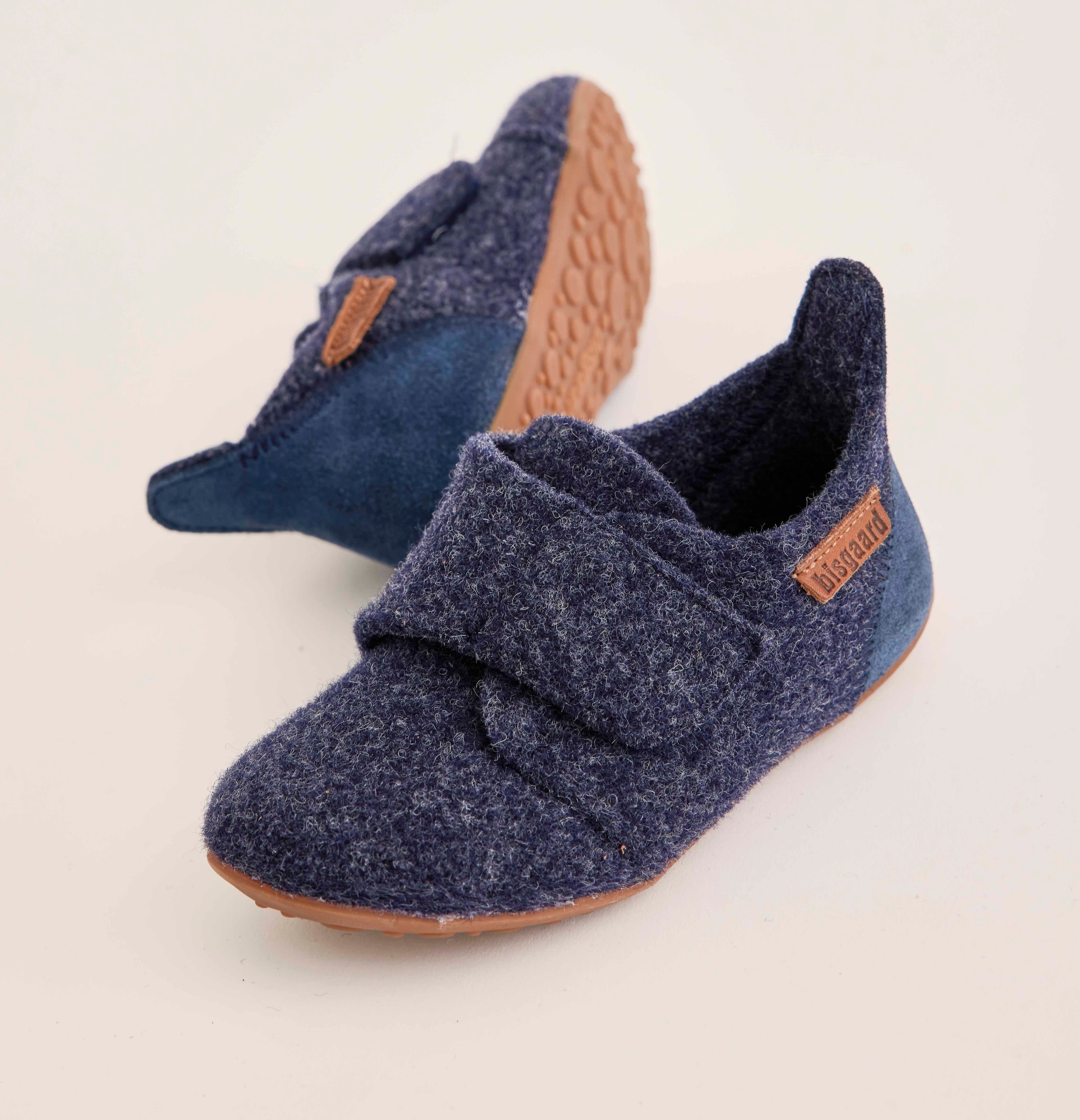 Bisgaard Hausschuh »casual wool«  Klettschuh mit Lammwolle gefüttert, Grössenschablone zum Download