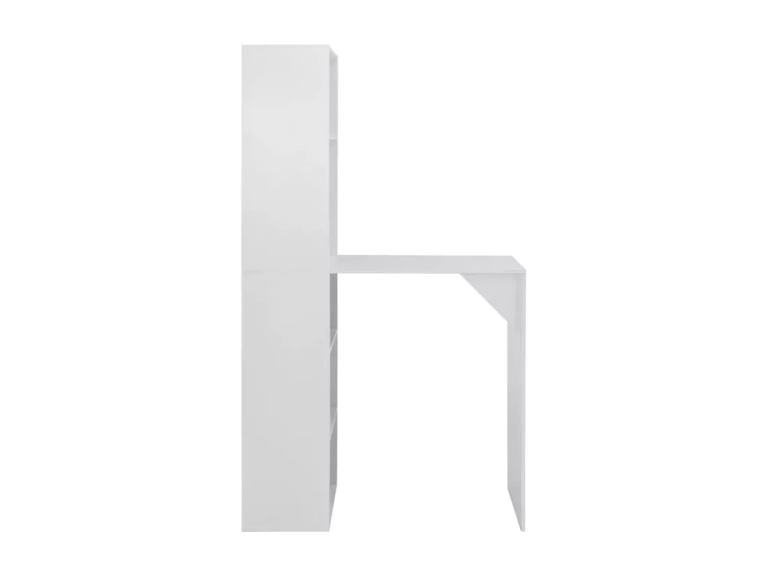 Table de bar avec armoire Blanc 115 x 59 x 200 cm