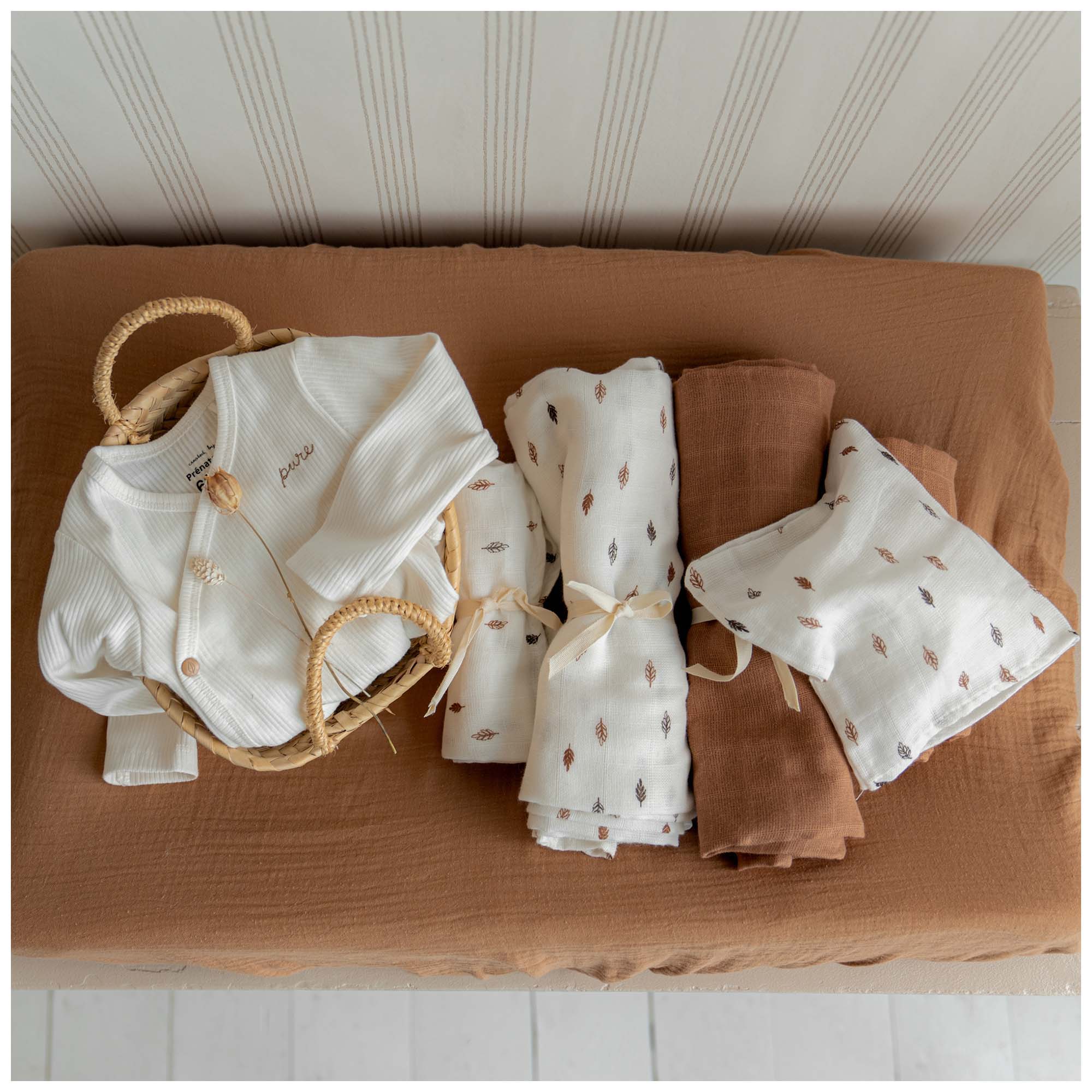 Prénatal hydrofiele washandjes 3 stuks bruin - Prénatal