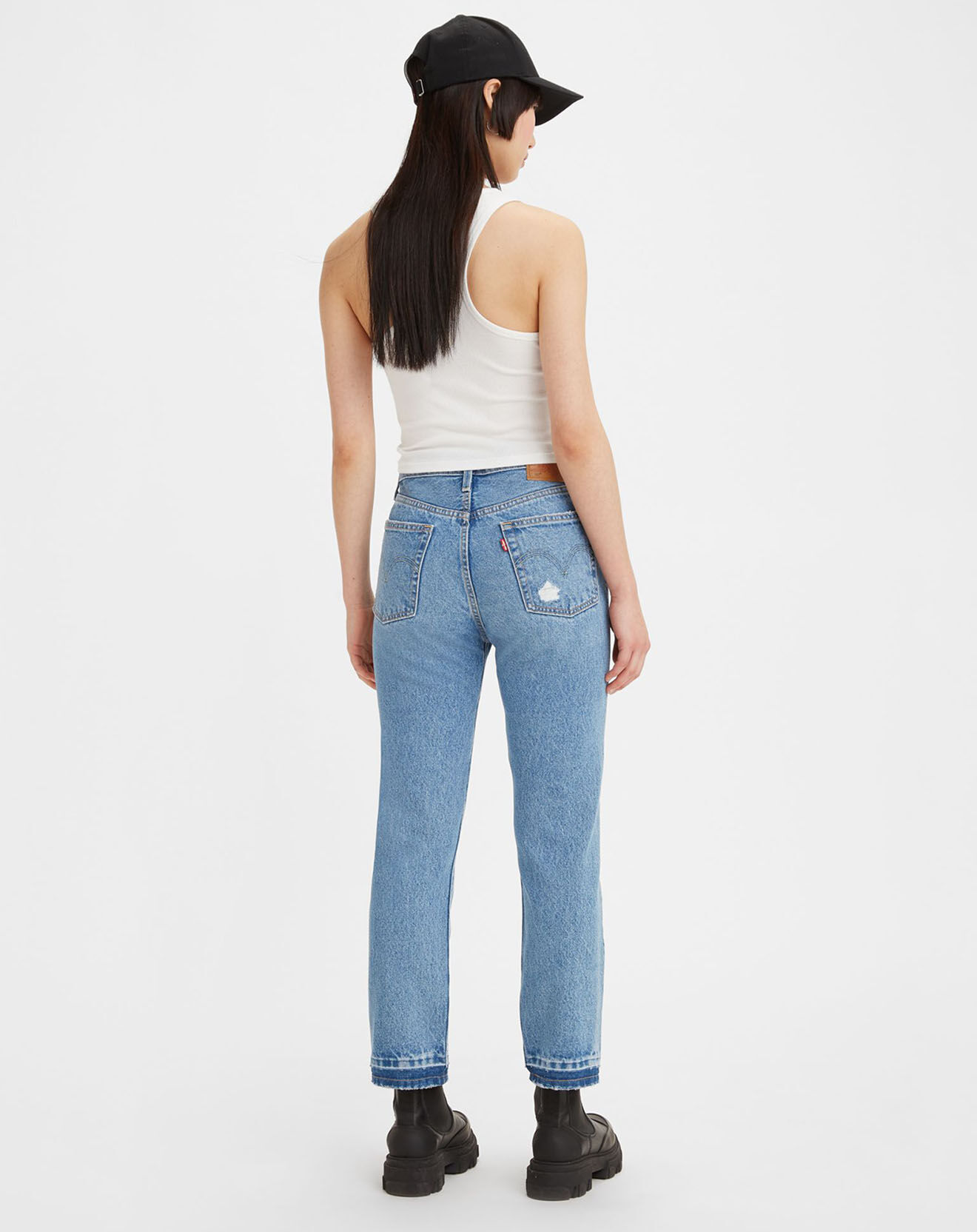 Levi's® Jean 501 Crop coupe droite bleu