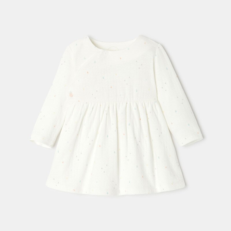 Robe à manches longues en coton bio naissance Absorba Gris ou noir