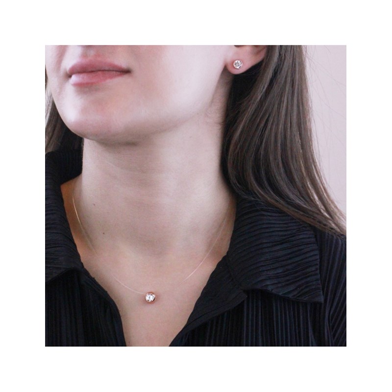 Parure et Coffret Moon - Or Rosé et Cristal
