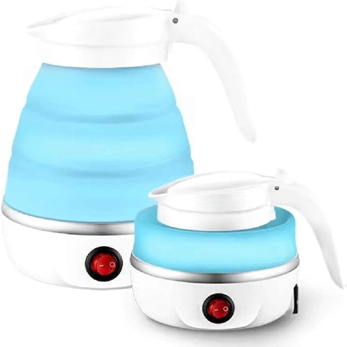 Bouilloire électrique en silicone 0,6 L bleu Vendos85