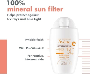 AVENE Sonnenfluid mineralisch SPF 50+, 40 ml
