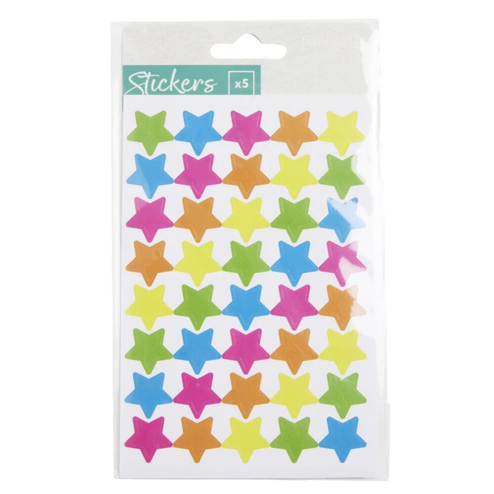 Autocollants 15x5cm 5 feuilles - plusieurs modèles