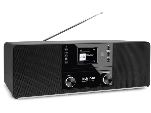 TechniSat DigitRadio 370 CD IR - Audiosystem - 2 x 5 Watt - sort