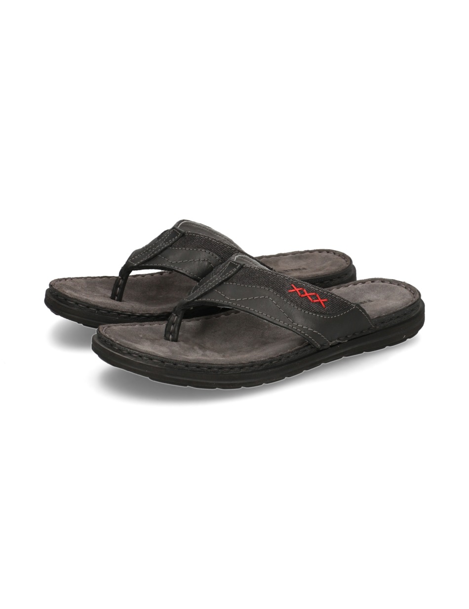 Lederkombination Pantoffel
