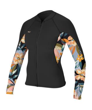 O'Neill Wms Bahia 1/0.5mm Full Zip Jacket - BLK / DEMIFLO