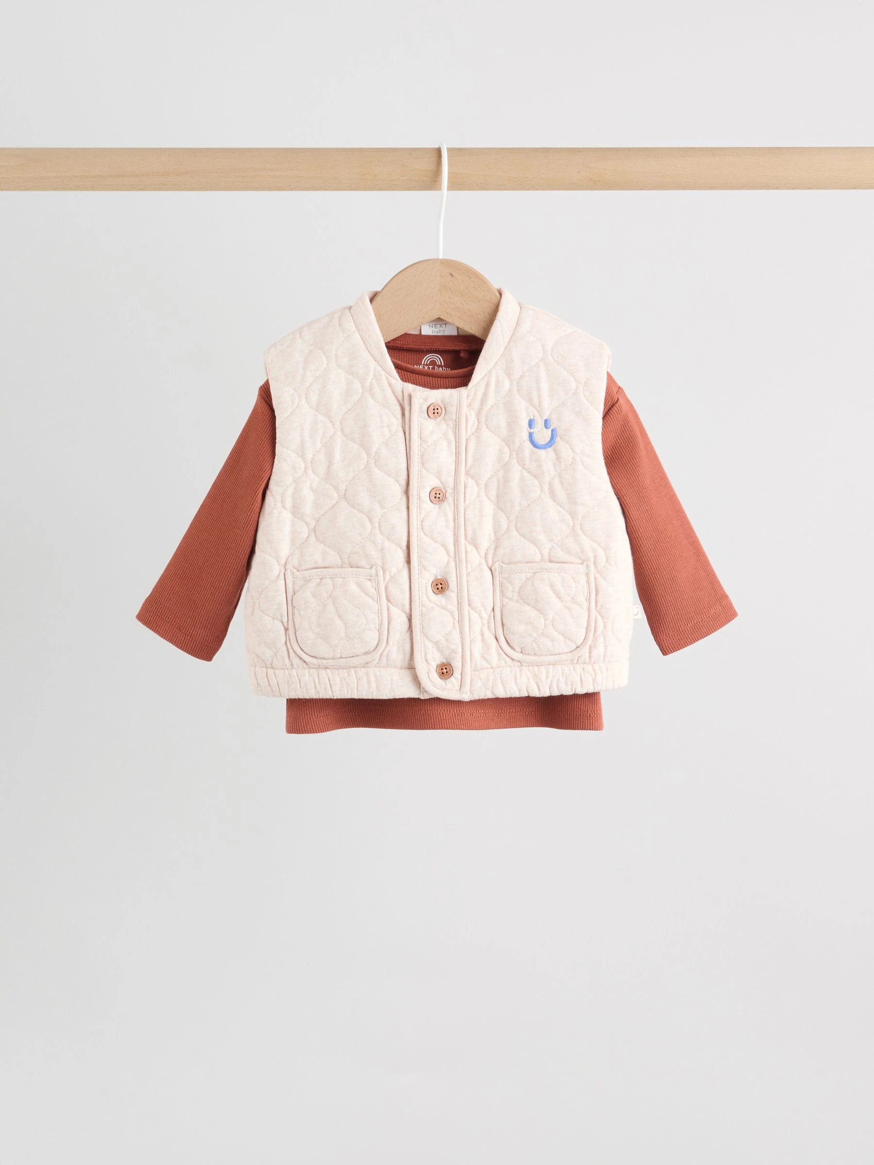 Neutral Faces - Baby Bodywarmer Top en Leggings Set (0mnd-2jr)