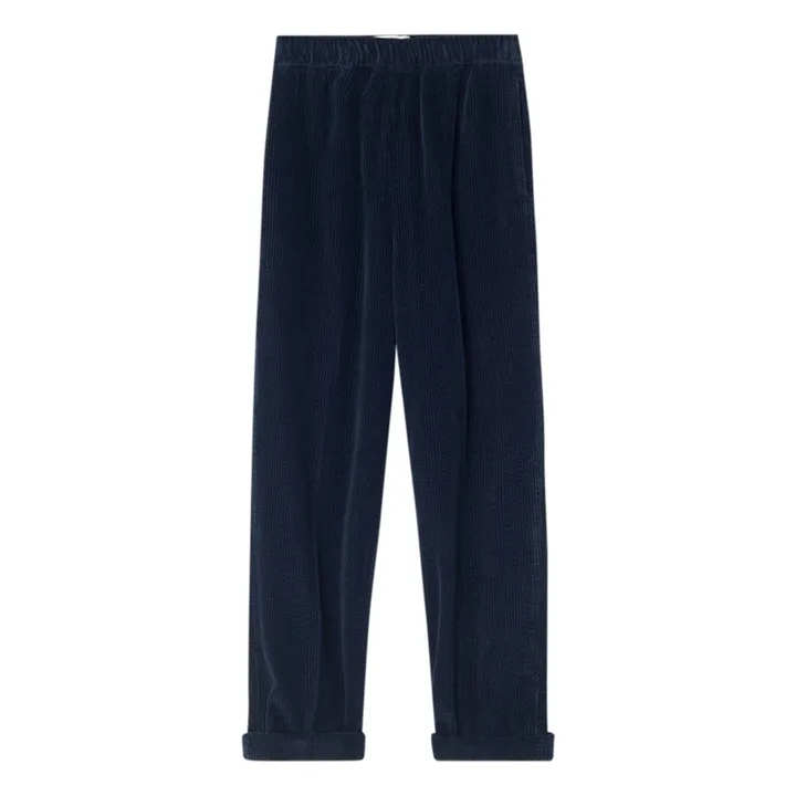 American Vintage Pantalon Velours Côtelé Padow | Bleu marine