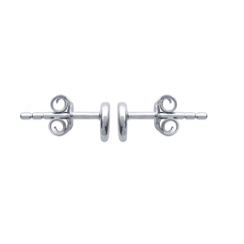 Boucles d'oreilles croissant de lune Argent 925 Rhodié