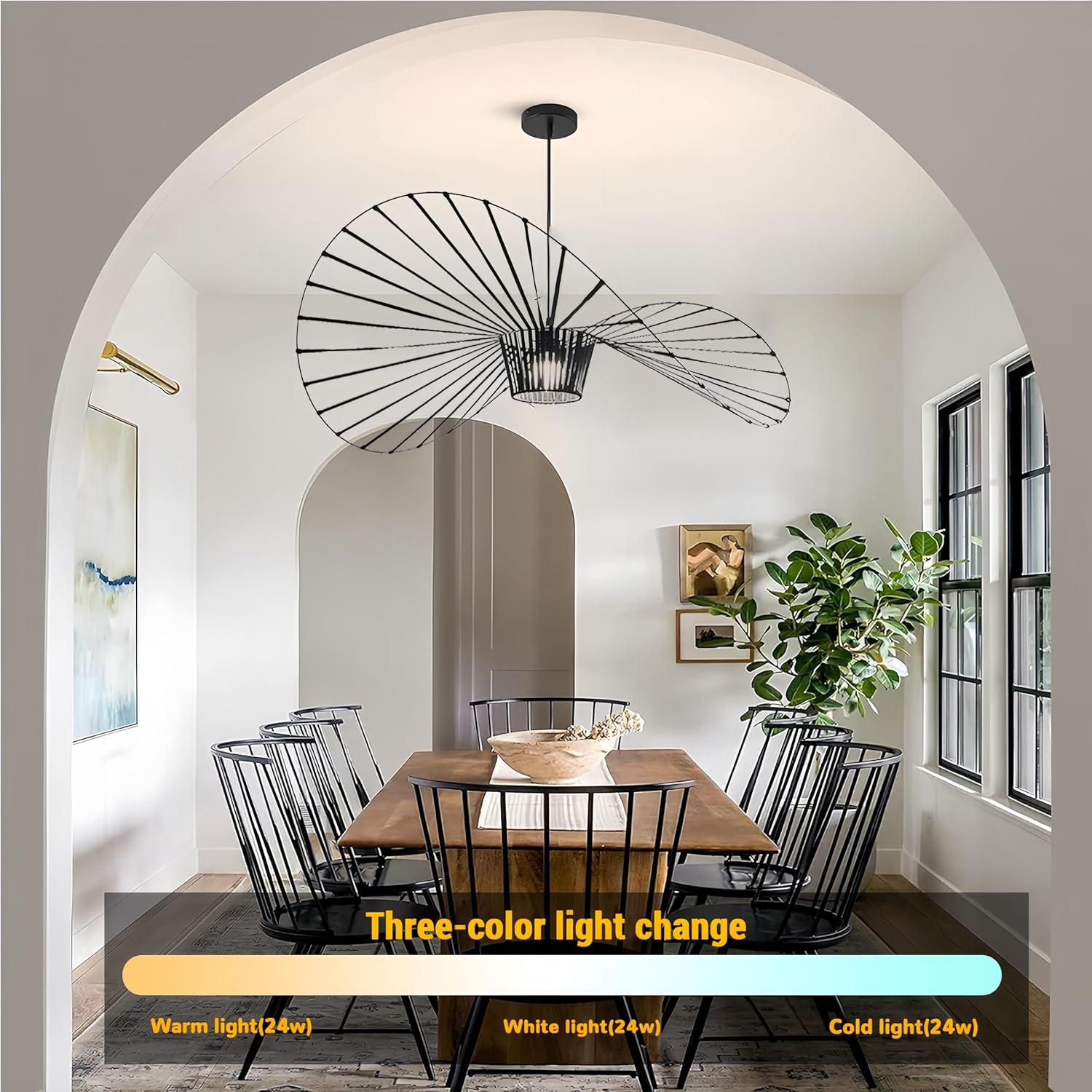 Vertigo Lampe Schwarz 200CM Modern Vintage Pendelleuchte Hängend Hängelampe Geeignet FüR Esstisch Wohnzimmer Schlafzimmer Hängeleuchte, Max 40W