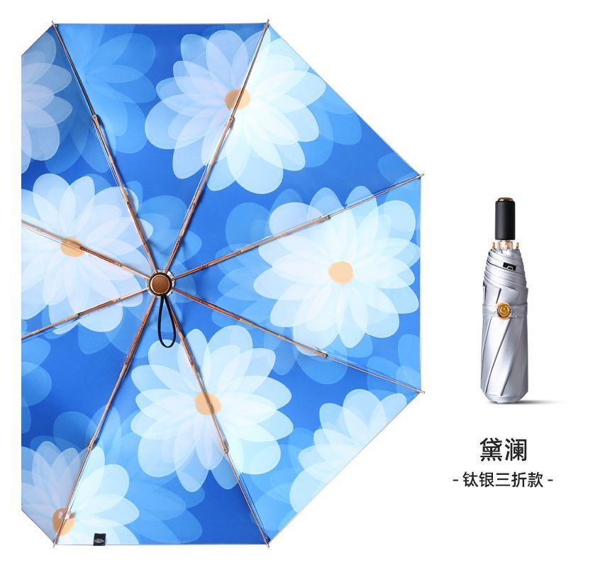 Fenmo - Compacte paraplu met bloemenmotief (verschillende designs)
