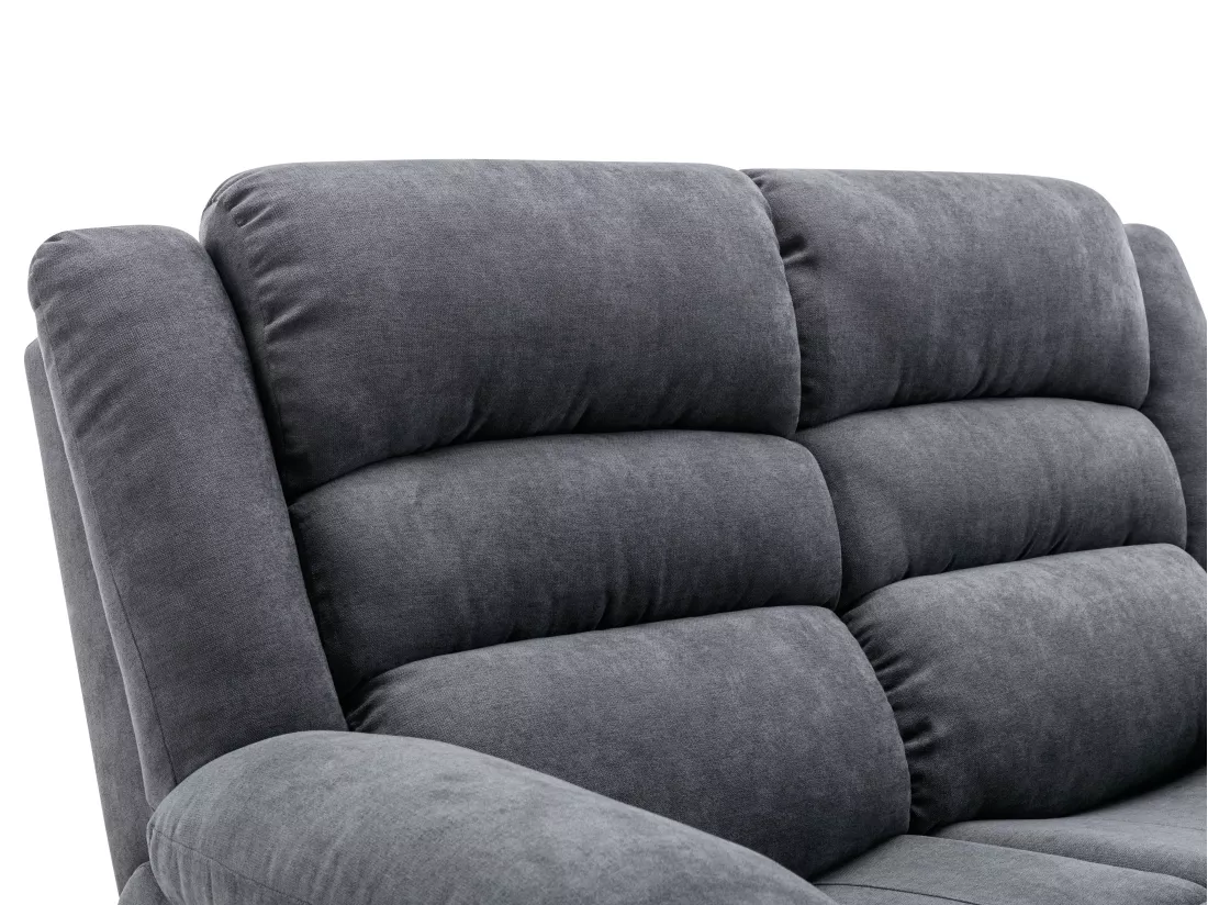 Fauteuil relax électrique en tissu gris BUROLO