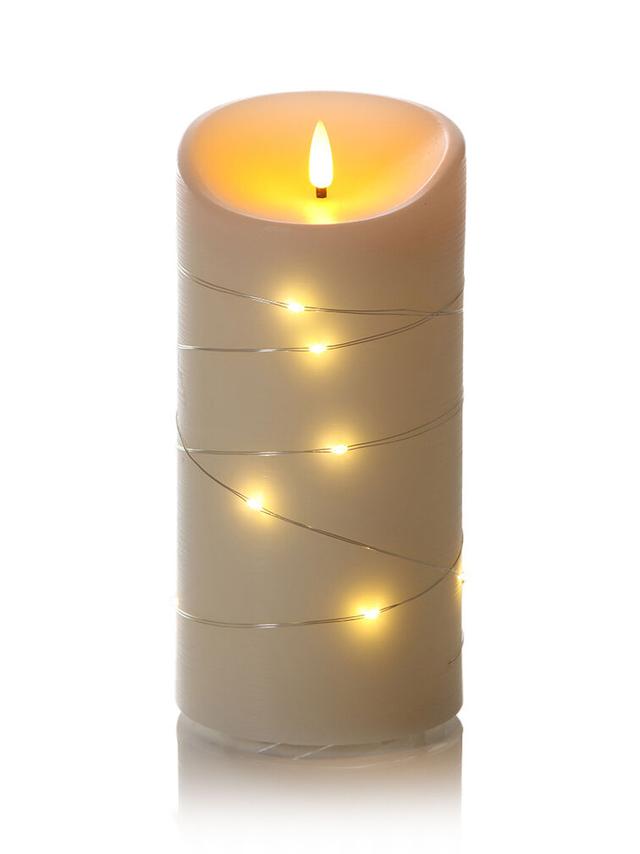 LED Outdoor Echtwachs-Kerze Starlight medium