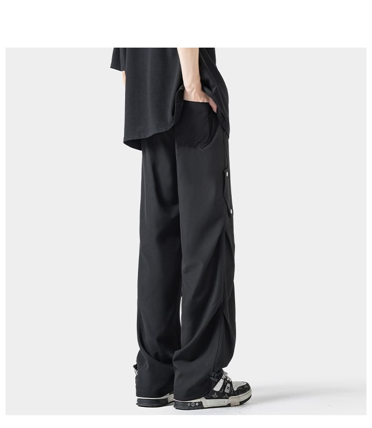 Wolfkane - Effen joggingbroek met trekkoord in de taille en rechte pijpen