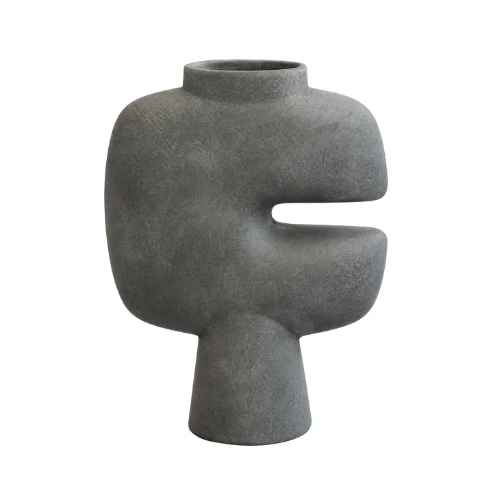 101 Copenhagen - Tribal Vase Medio, dunkelgrau