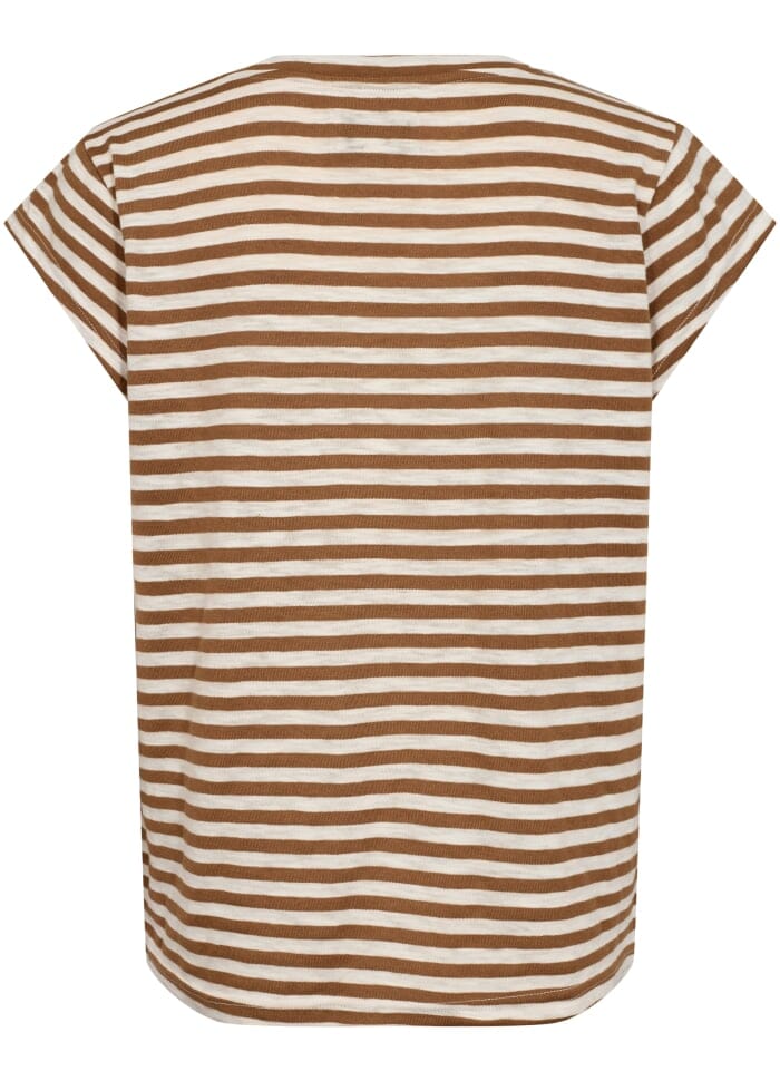 Liberte Ulla-Stripe-Tshirt brown white stripe
