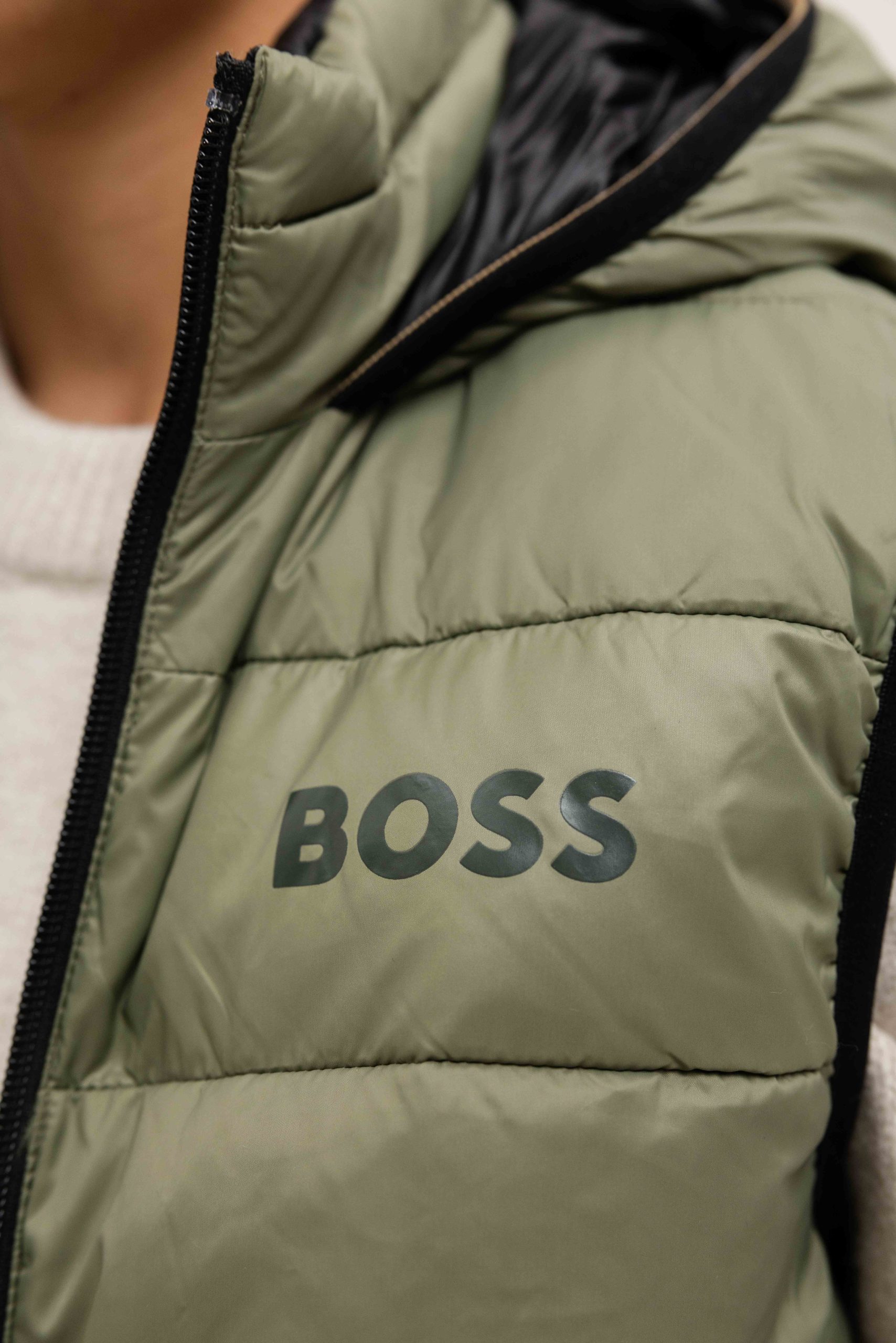 Hugo Boss Reversible Bodywarmer Kids Donkergroen