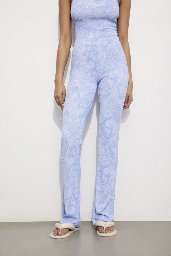 Envii ENMARGAUX PANTS AOP 5347 Serenity marble-XXS Serenity marble