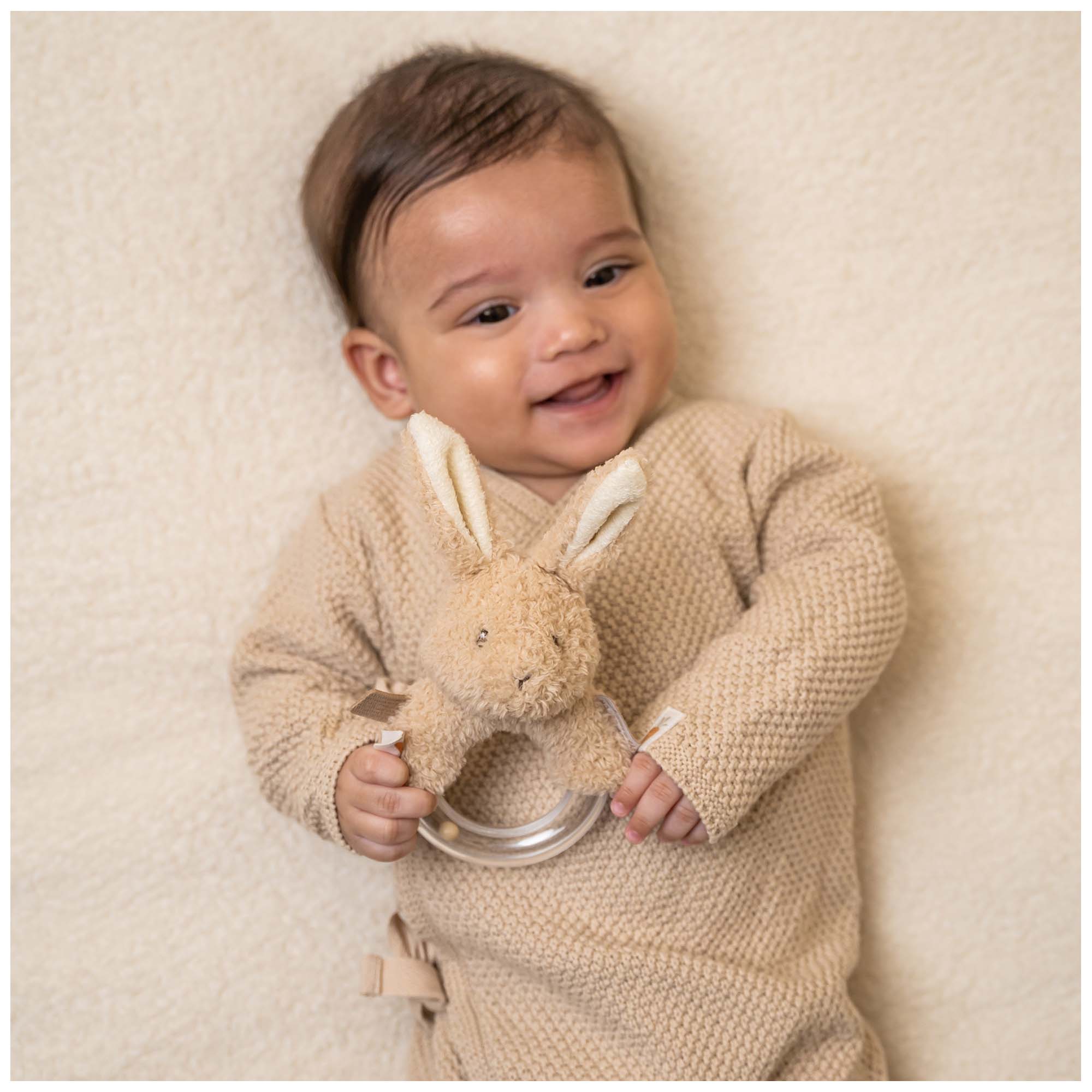 Little Dutch Baby Bunny ringrammelaar beige